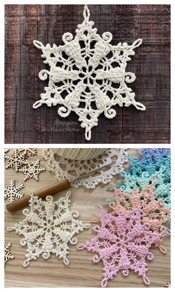 Winter Frosty Tails Snowflake Free Crochet Patterns
