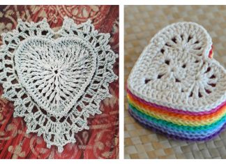16 Valentine Heart Coaster Free Crochet Patterns & Paid Valentine Heart Coaster Free Crochet Patterns