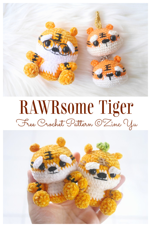 Amigurumi Awesome Mini Tiger patrones de ganchillo gratis