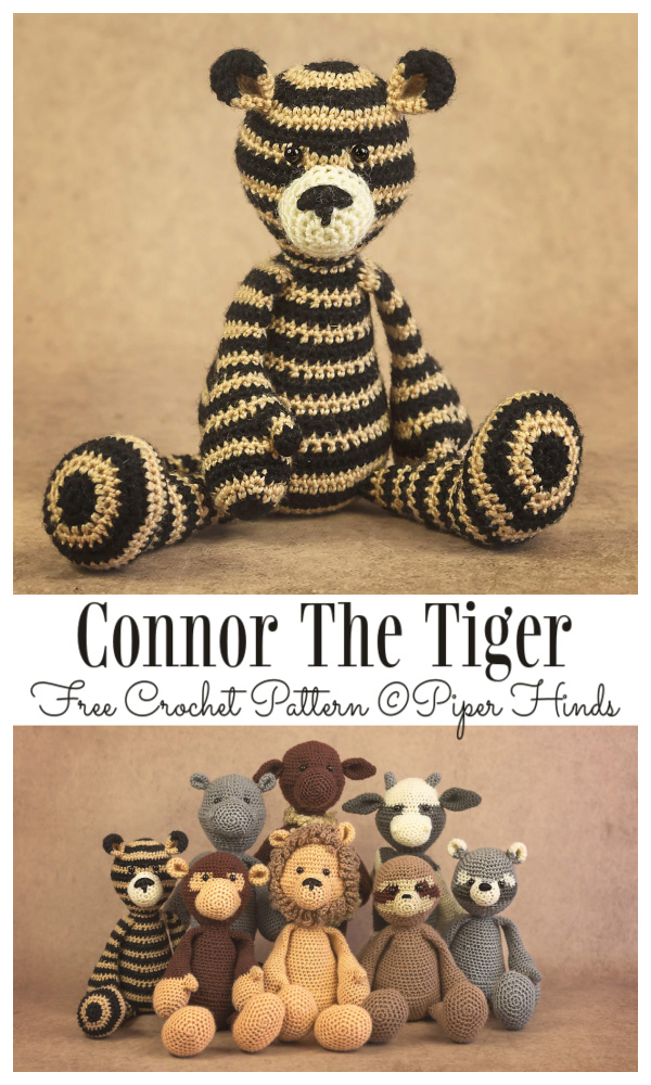 Amigurumi Connor The Tiger Free Crochet Patterns
