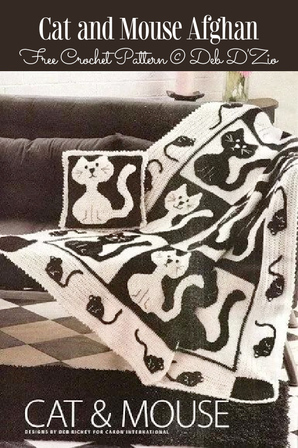 Cat and Mouse Afghan Blanket Free Crochet Patterns