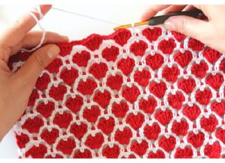 Easy Heart Stitch Free Crochet Pattern + Video Easy Heart Stitch Free Crochet Pattern + Video