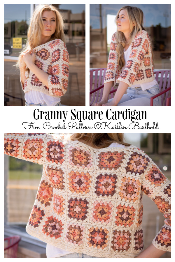 Granny Square Cardigan Free Crochet Patterns