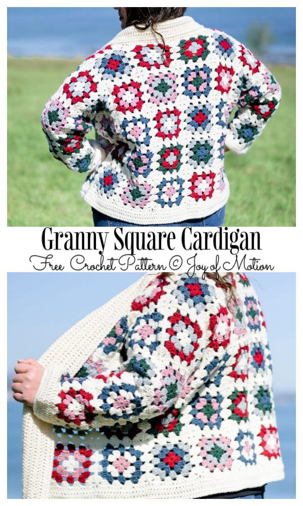 Granny Square Cardigan Free Crochet Patterns
