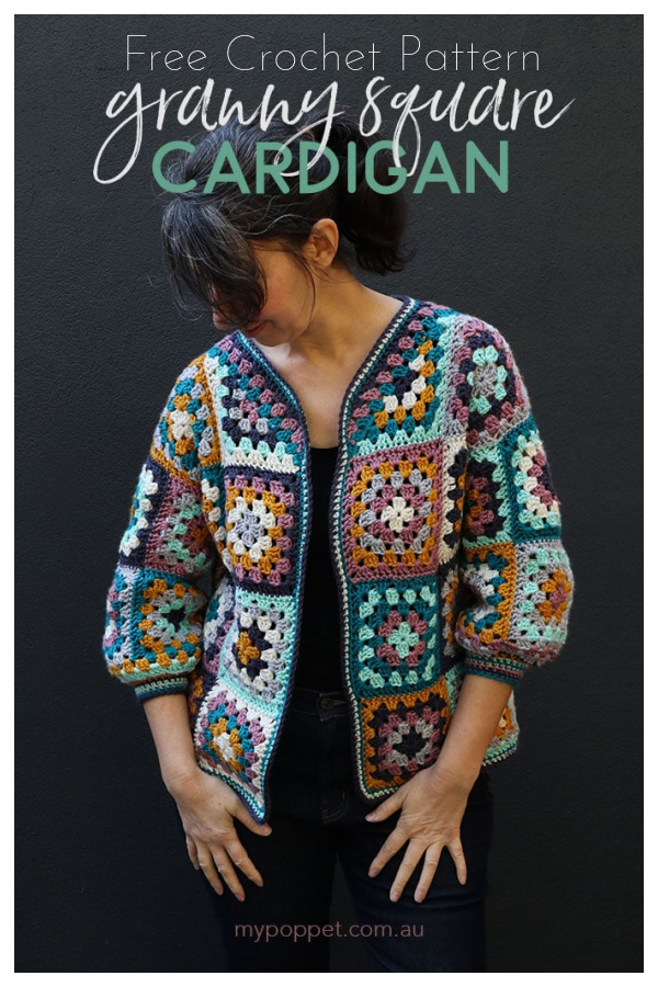 Everyday Granny Square Cardigan Free Crochet Patterns