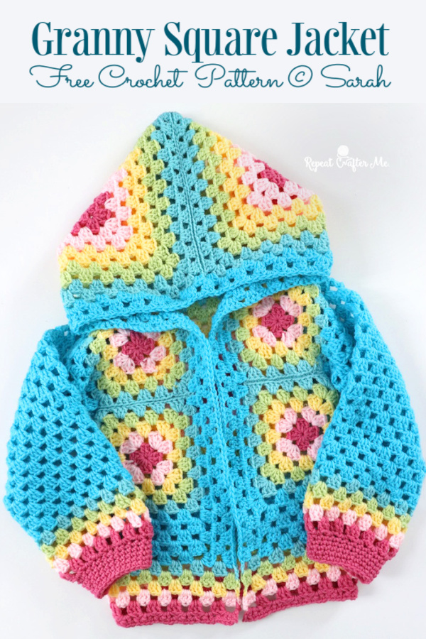 Granny Square Jacket Cardigan Free Crochet Patterns