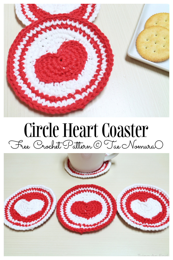 Heart Crochet Coaster Free Crochet Patterns