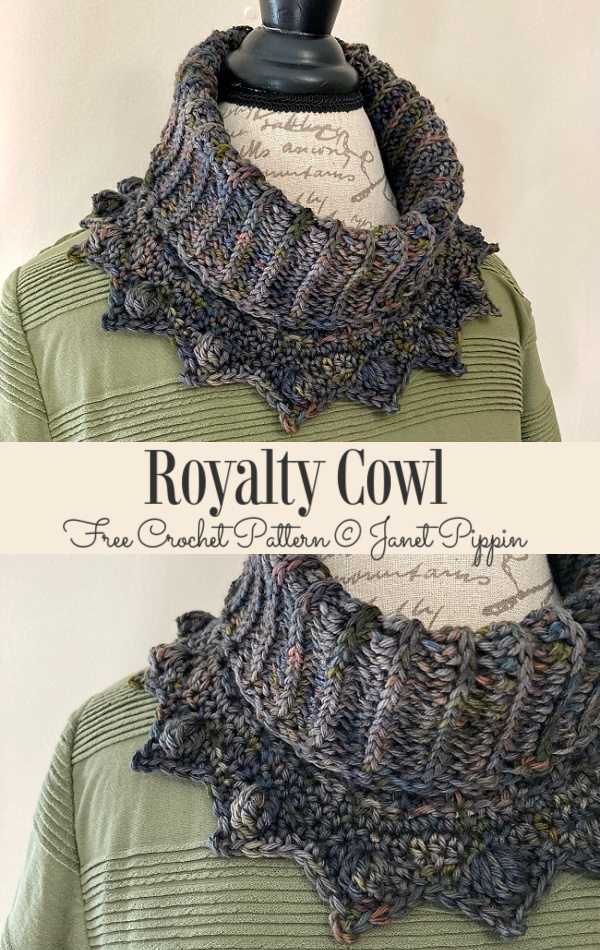 Ribbed Royalty Cowl Free Crochet Patterns