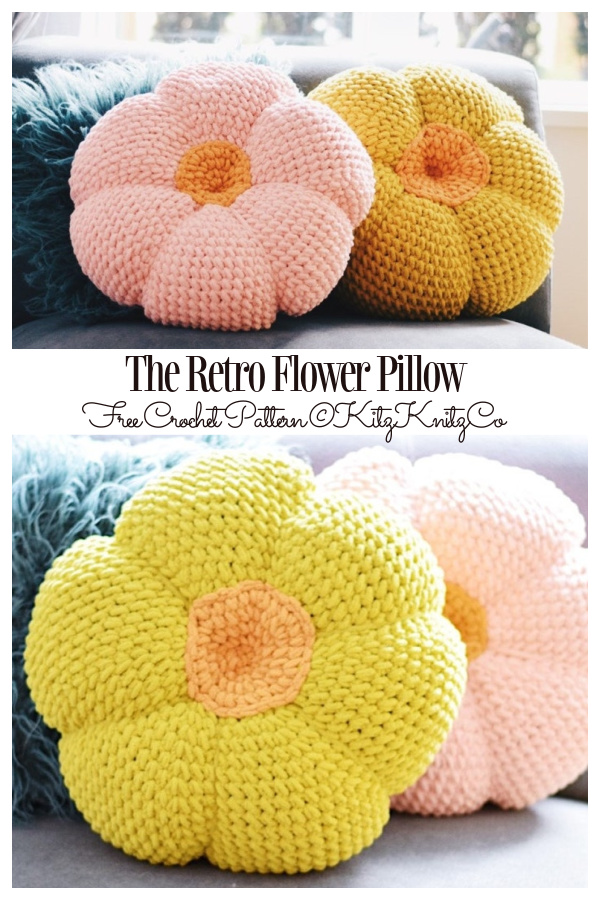 The Retro Flower Cushion Free Crochet Patterns 