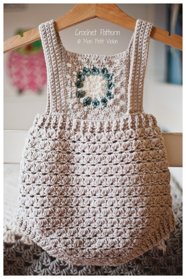 Granny Square Baby Romper Crochet Patterns
