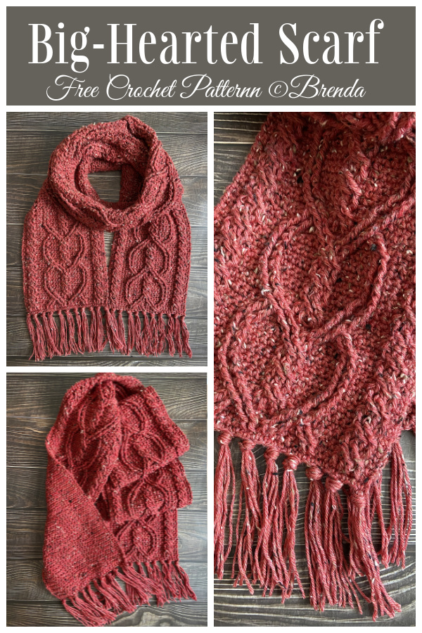 Big-Hearted Scarf Free Crochet Pattern