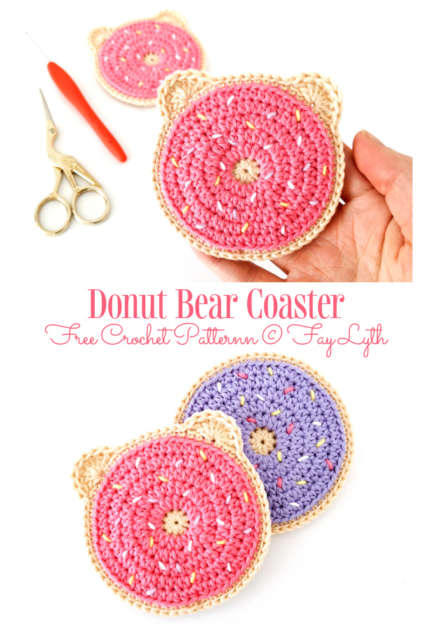 Donut Bear Coaster Free Crochet Patterns 