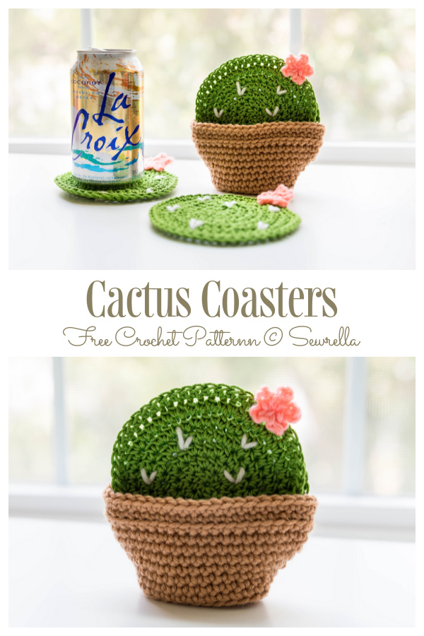 Cactus Coaster Free Crochet Patterns