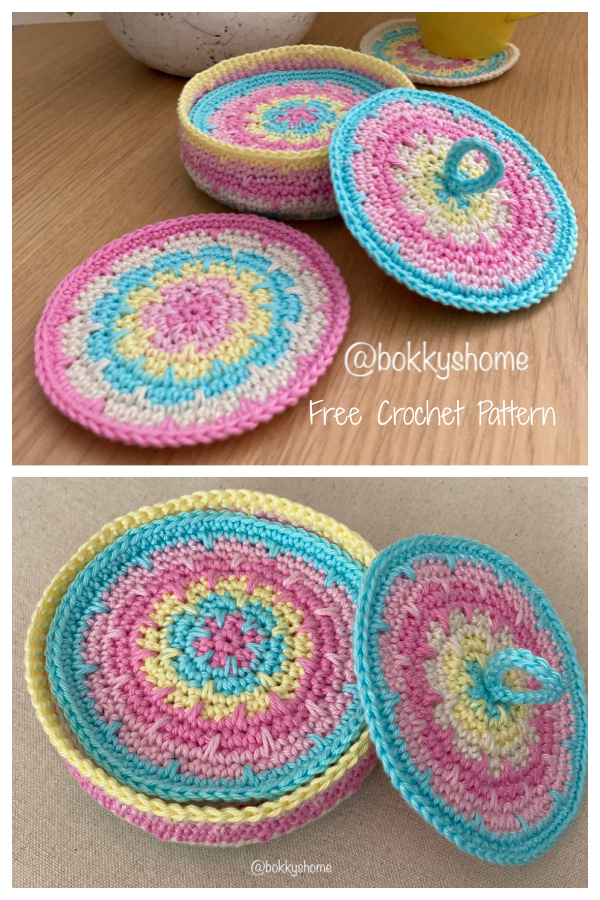 Cotton Candy Coaster Free Crochet Patterns