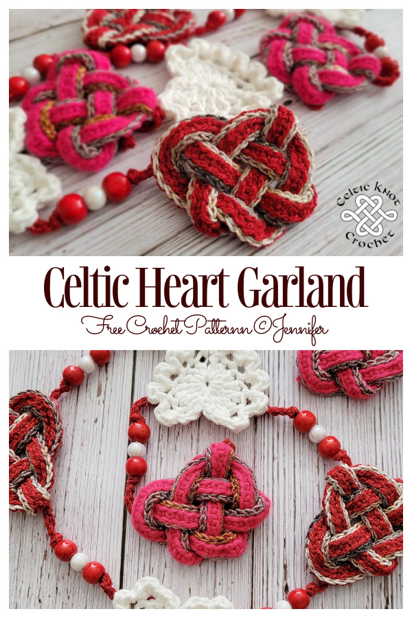 Celtic Heart Garland Free Crochet Patterns