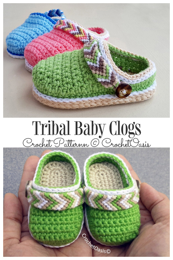 Tribal Baby Clogs Crochet Patterns 