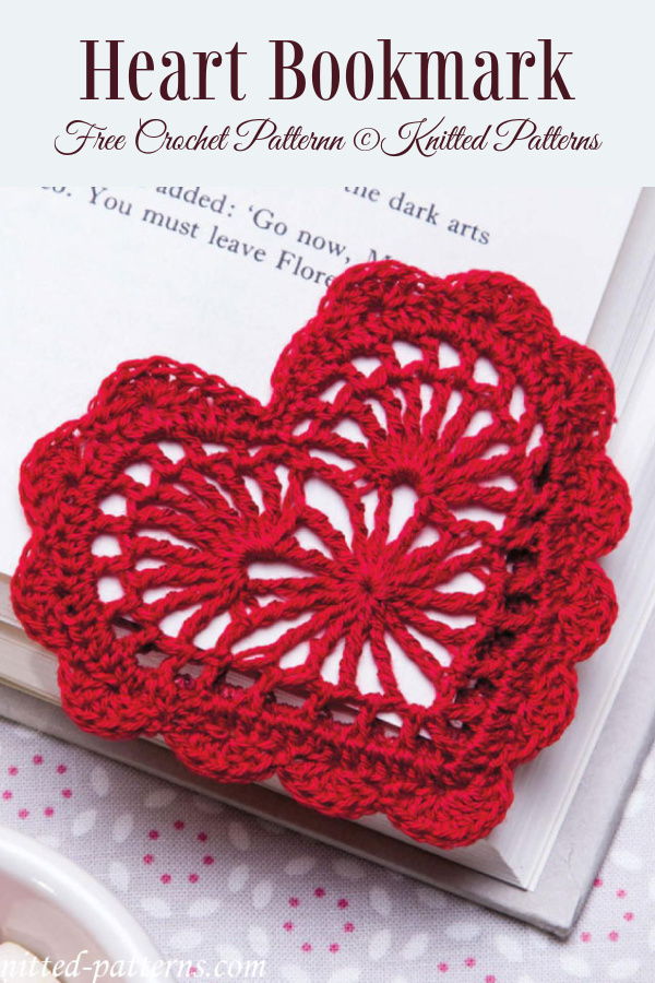 Corner Heart Bookmark Free Crochet Patterns