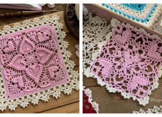 Heart Square Lace Doily Free Crochet Patterns Heart Square Lace Doily Free Crochet Patterns