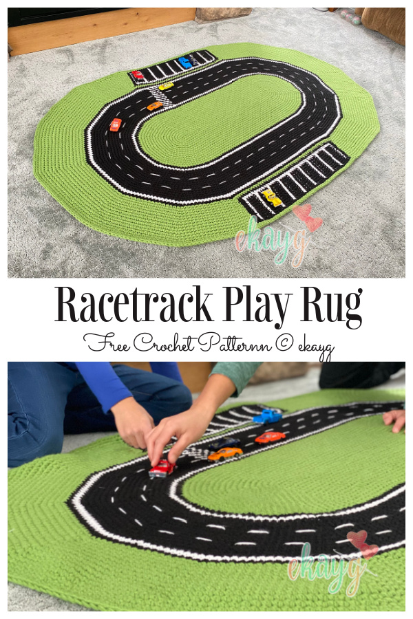 Racetrack Play Rug Free Crochet Patterns