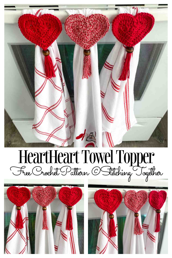 Valentine Heart Towel Topper Free Crochet Patterns
