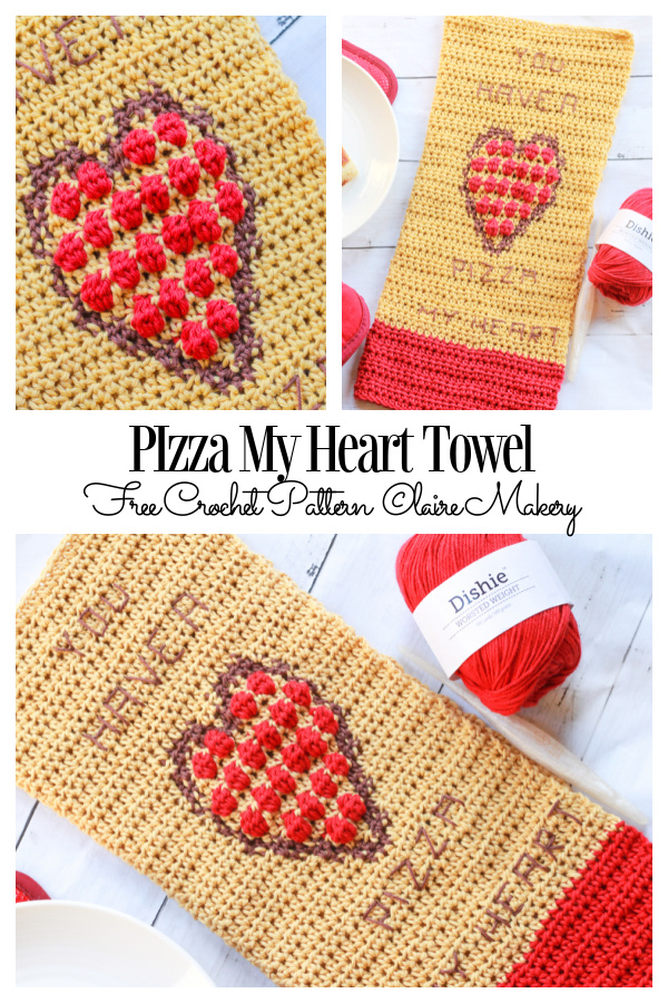 PIzza My Heart Towel Free Crochet Patterns