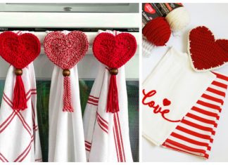 Valentine Heart Towel Free Crochet Patterns & Paid Valentine Towel Free Crochet Patterns