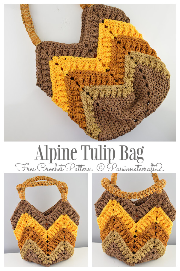 Alpine Tulip Bag Free Crochet Pattern + Video
