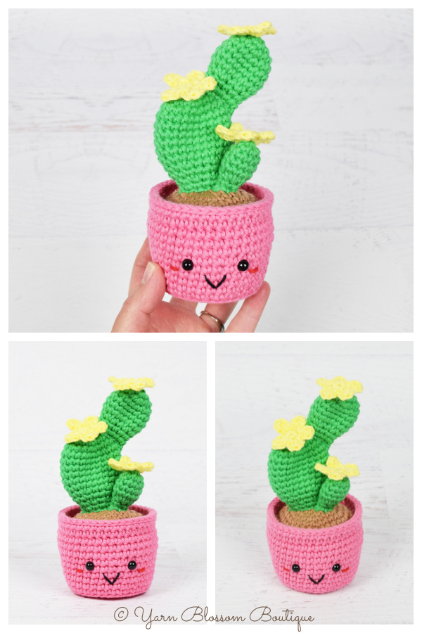 Crochet Flowering Cactus Amigurumi Patterns
