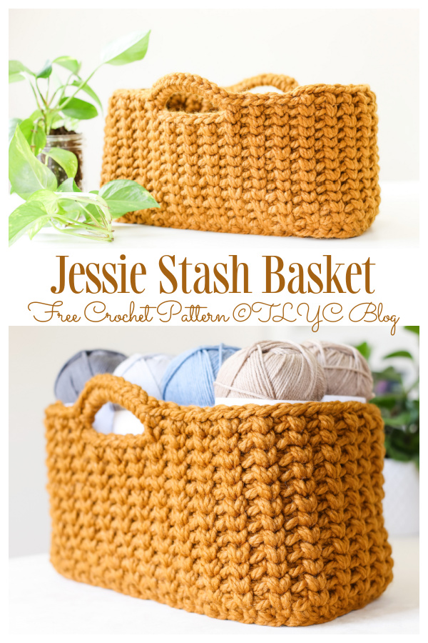 Jessie Stash Basket Free Crochet Patterns