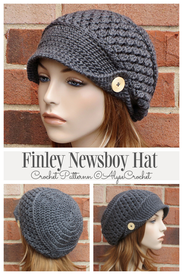 Finley Newsboy Hat Crochet Patterns