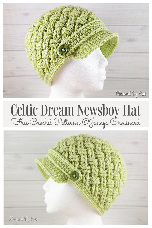 Celtic Dream Newsboy Hat Free Crochet Patterns