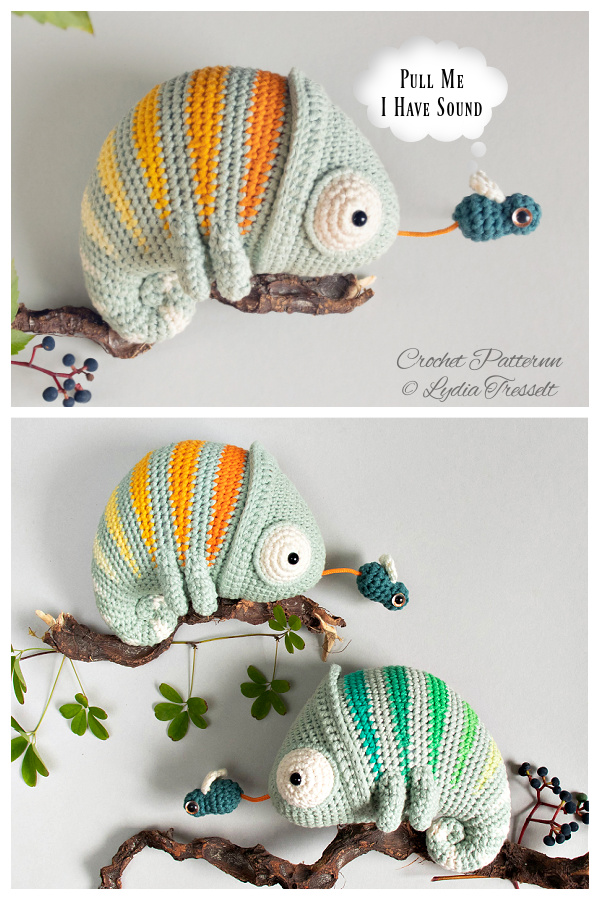 Crochet Conrad Chameleon Music Toy Amigurumi Patterns