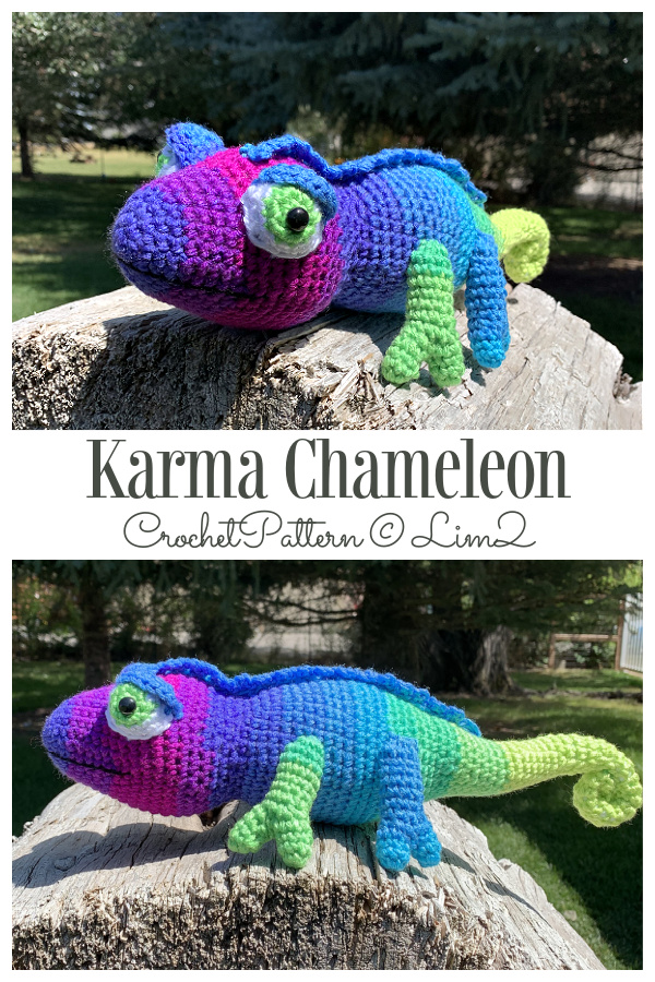 Crochet Karma Chameleon Amigurumi Free Patterns 