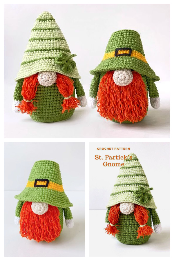 Crochet St Patricks Day Gnome Amigurumi Patterns