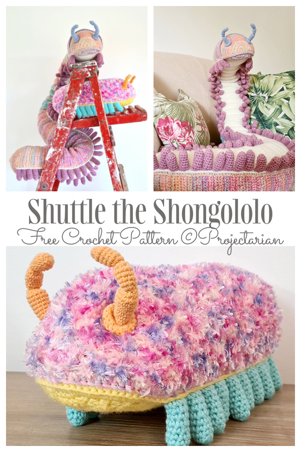 Crochet Shuttle the Shongololo Amigurumi Free Pattern