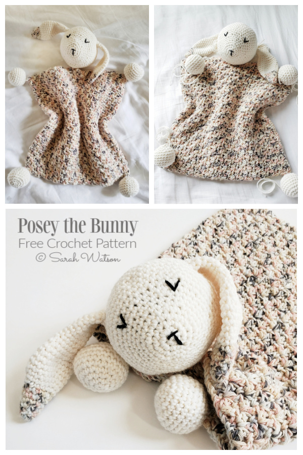 Posey the Bunny Lovey Free Crochet Patterns