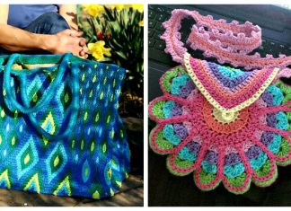Peacock Inspired Bag Free Crochet Patterns Peacock Inspired Bag Free Crochet Patterns