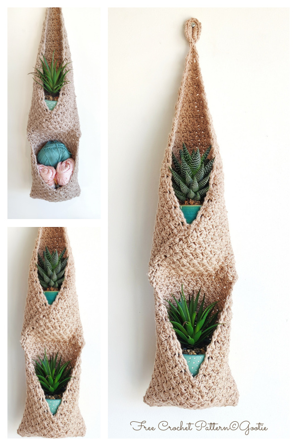Suzette Double Hanging Basket Free Crochet Patterns