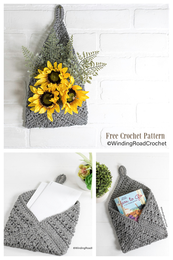 Quick Hanging Wall Basket Free Crochet Patterns
