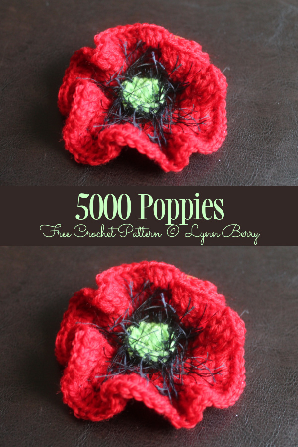 5000 Poppy Flowers Free  Crochet Patterns