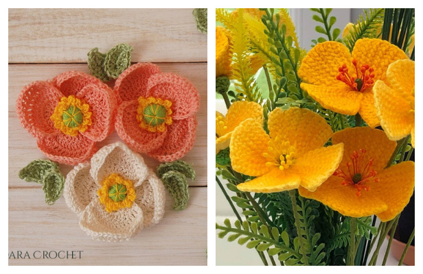 Remembrance Poppy Flower Free Crochet Patterns - DIY Magazine