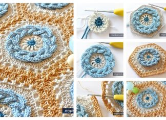 Cable Hexagon Blanket Free Crochet Pattern Cable Hexagon Blanket Free Crochet Pattern