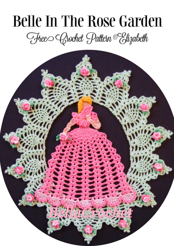 Belle in the Rose Garden Crinoline Lady Free Crochet Pattern