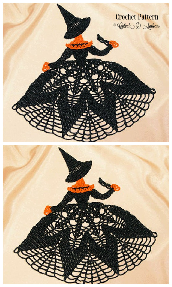 Masquerade Party Crinoline Girl Doily Crochet Patterns