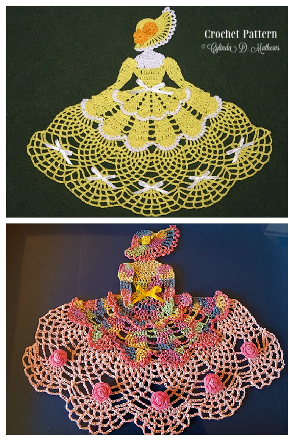 Ms Mum Crinoline Girl Doily Crochet Pattern