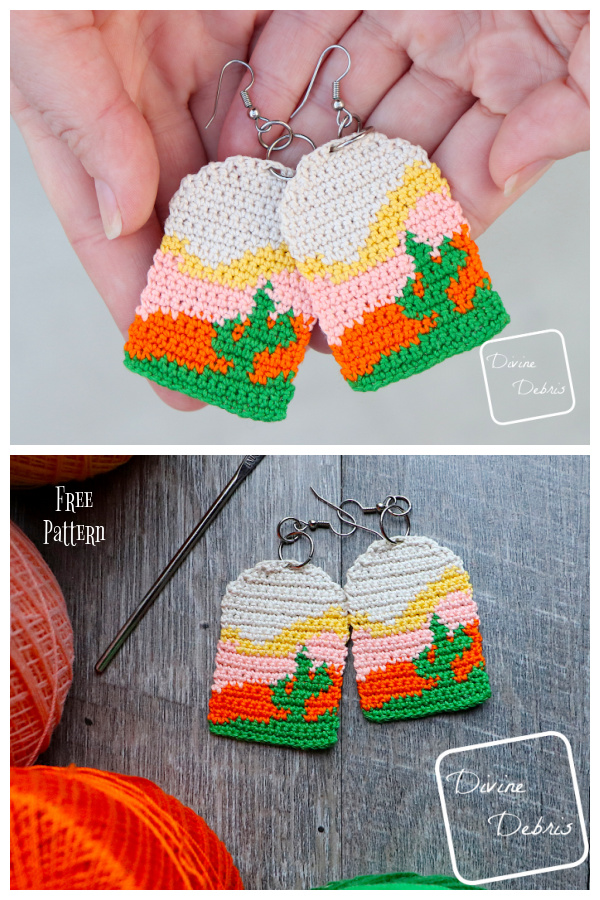 Sedona Cactus Earring Free Crochet Patterns 
