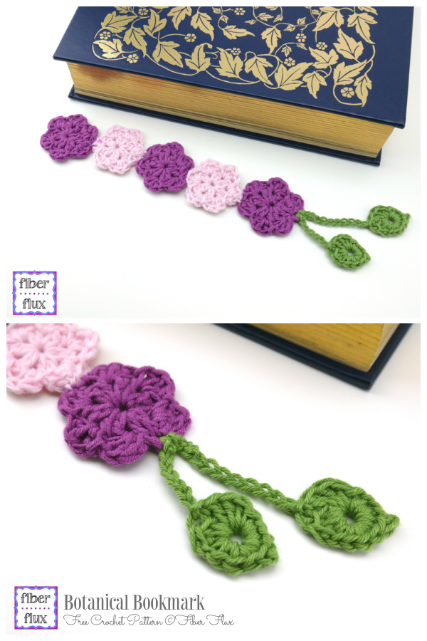 Botanical Bookmark Free Crochet Patterns For Mother's Day 