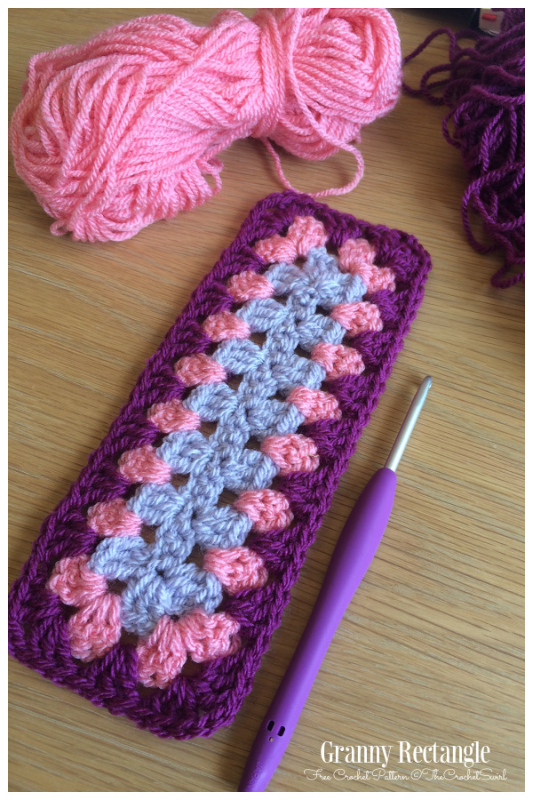 Granny Rectangle Bookmark Free Crochet Patterns