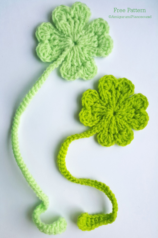 Four Leaf Clover Bookmark Free Crochet Patterns For Mother's Day 