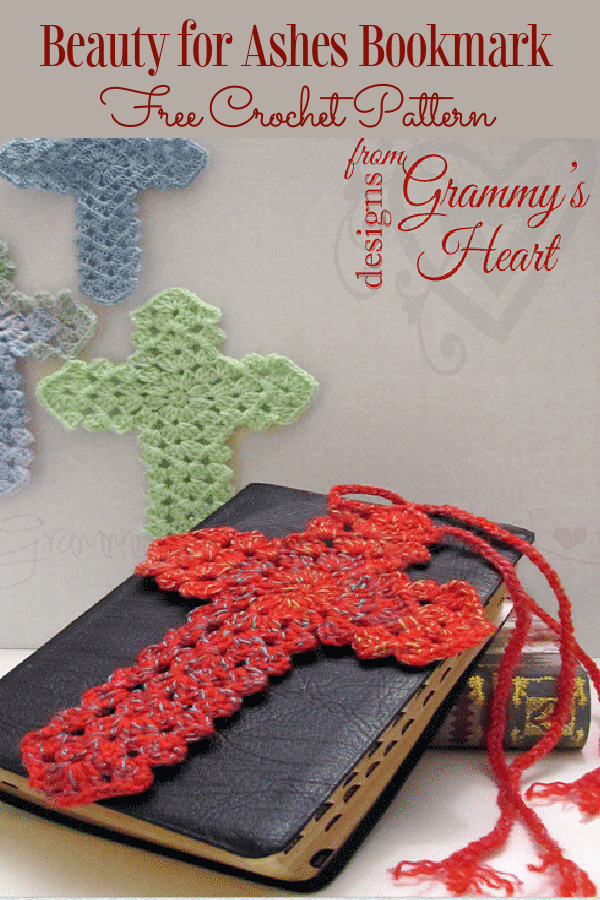 Beauty for Ashes Bookmark Free Crochet Patterns For Mother's Day 